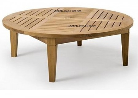 Name: Frazer Round Coffee Table Size: H=42 x Dia=117 cm Wood: Solid Teakwood